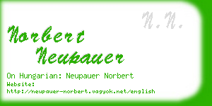 norbert neupauer business card